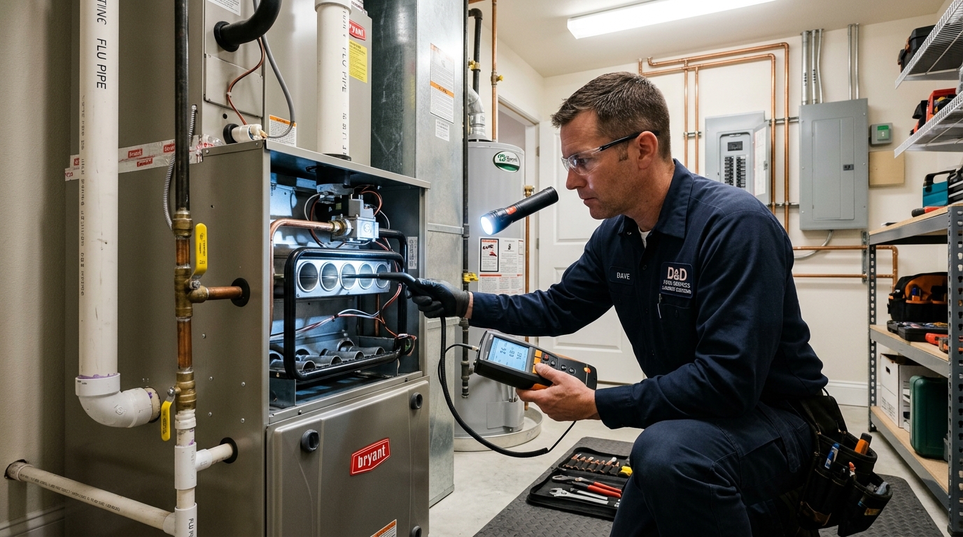 Cracked heat exchanger inspection